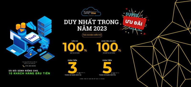 khuyen mai SAP Business One HANA Cloud